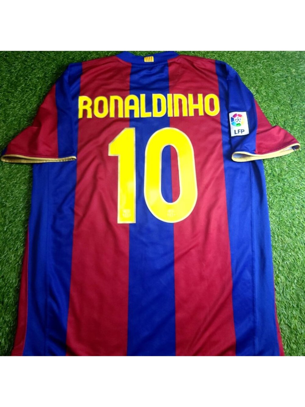 Ronaldinho Barcelona Anniversary 2007 2008 Soccer Jersey XL SKU# 237741-655